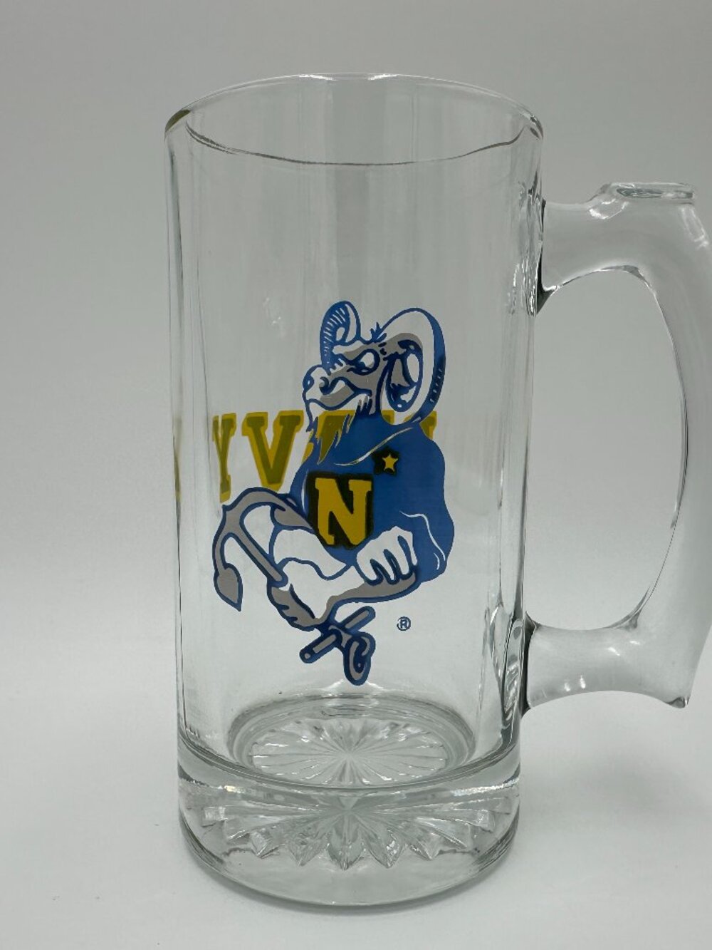 Vintage Navy Midshipmen NCAA 10 oz Beer Glass Mug